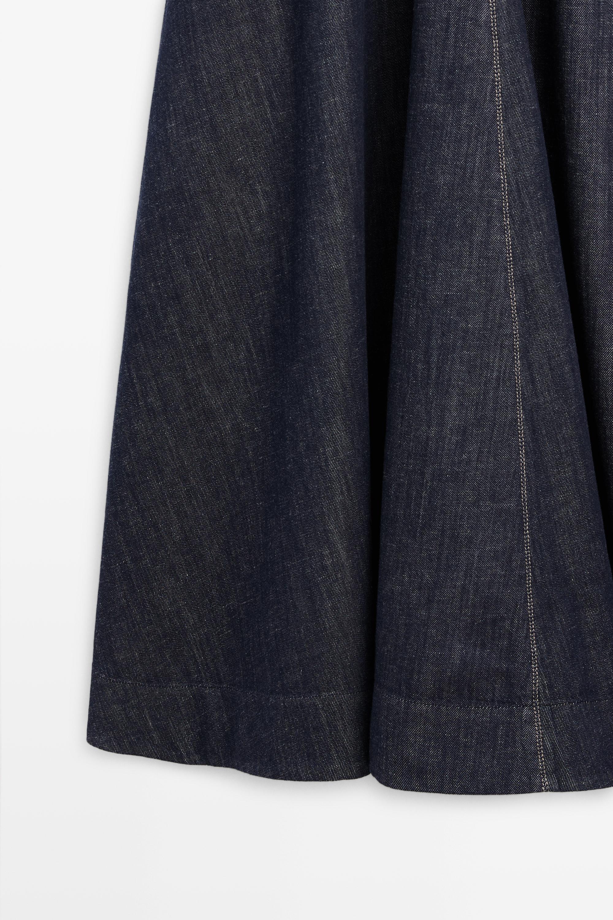 Denim midi dress